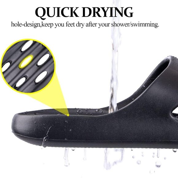 Mens Womens Waterproof Shower Shoes Non Slip Fast Dry Spa Pool Indoor - Picture 3 of 6